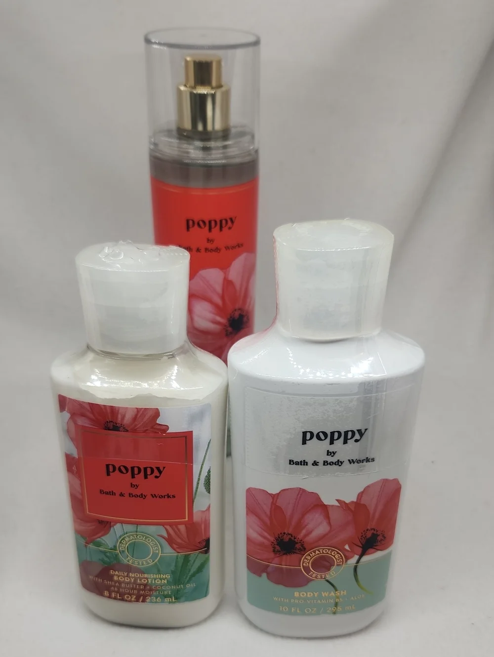 Bath & Body Works New Poppy Body Care Trio